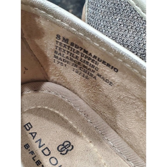 Bandolino Women's Gray Textile Upper Slip on Closed Toe Flats Shoes Size 8M - Picture 6 of 11